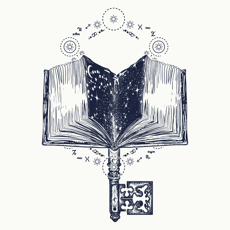 knowledge, open book, philosophy, key to wisdom