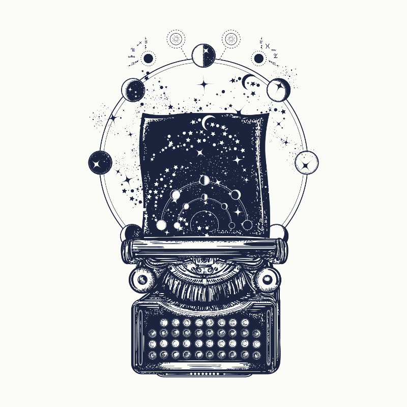 language, communication, writing, typewriter, universe