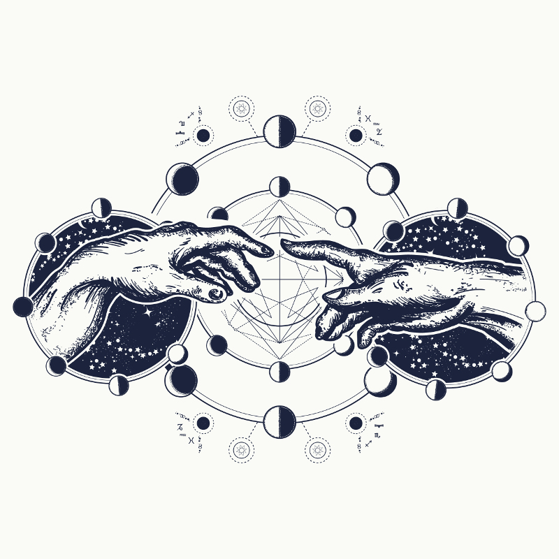 religion, god, adam, fingers touching